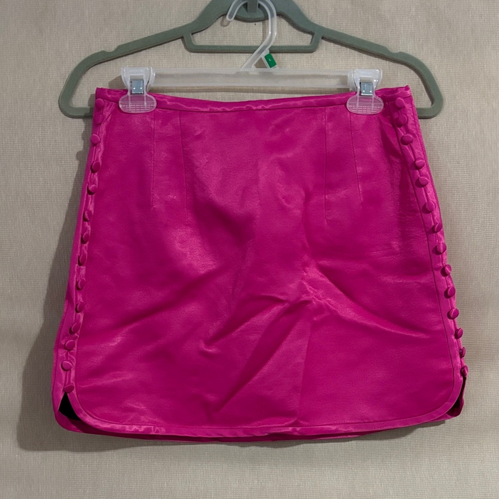 Zara Pink Satin Mini Skirt